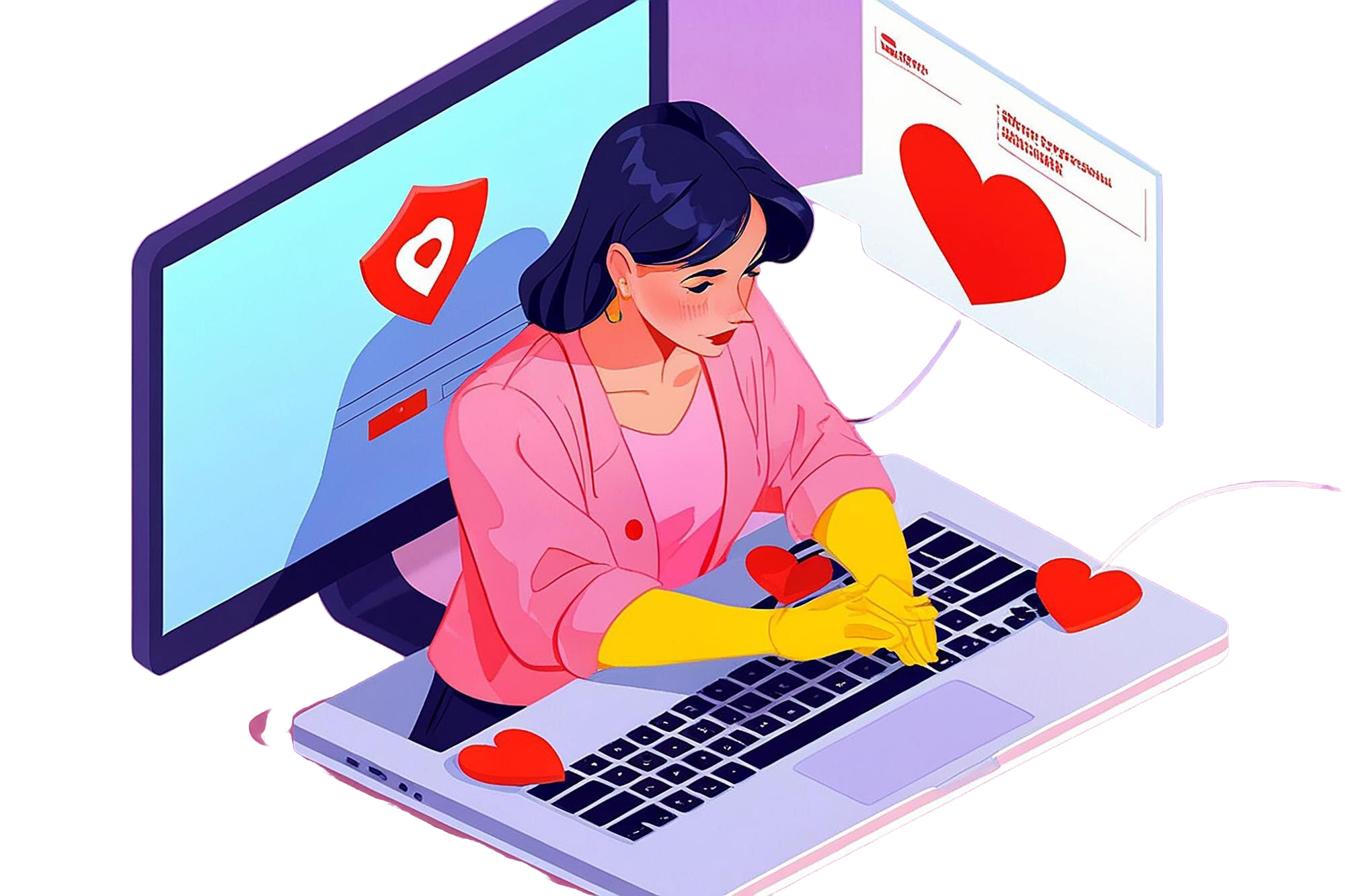 Ilustración de explotación en línea